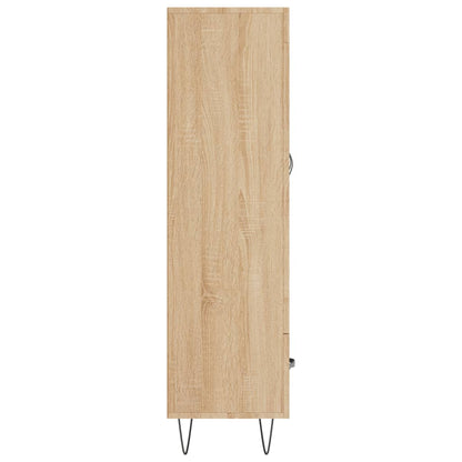Hoge Kast 69,5X31X115 Cm Bewerkt Hout Kleurig Sonoma eiken