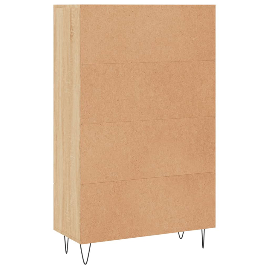 Hoge Kast 69,5X31X115 Cm Bewerkt Hout Kleurig Sonoma eiken