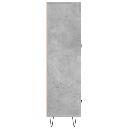 Hoge Kast 69,5X31X115 Cm Bewerkt Hout Betongrijs