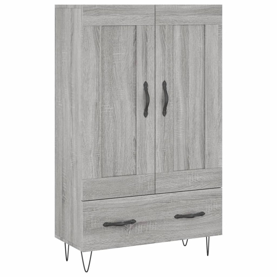 Hoge Kast 69,5X31X115 Cm Bewerkt Hout Grijs Sonoma Eikenkleurig