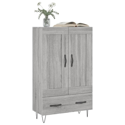 Hoge Kast 69,5X31X115 Cm Bewerkt Hout Grijs Sonoma Eikenkleurig