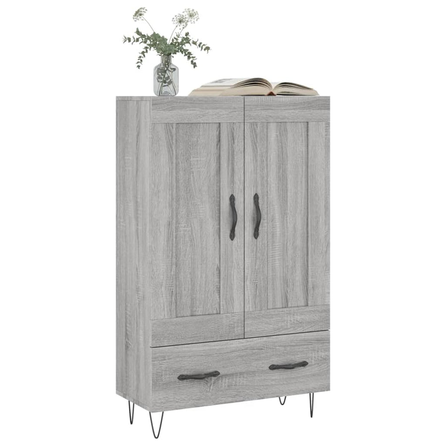 Hoge Kast 69,5X31X115 Cm Bewerkt Hout Grijs Sonoma Eikenkleurig