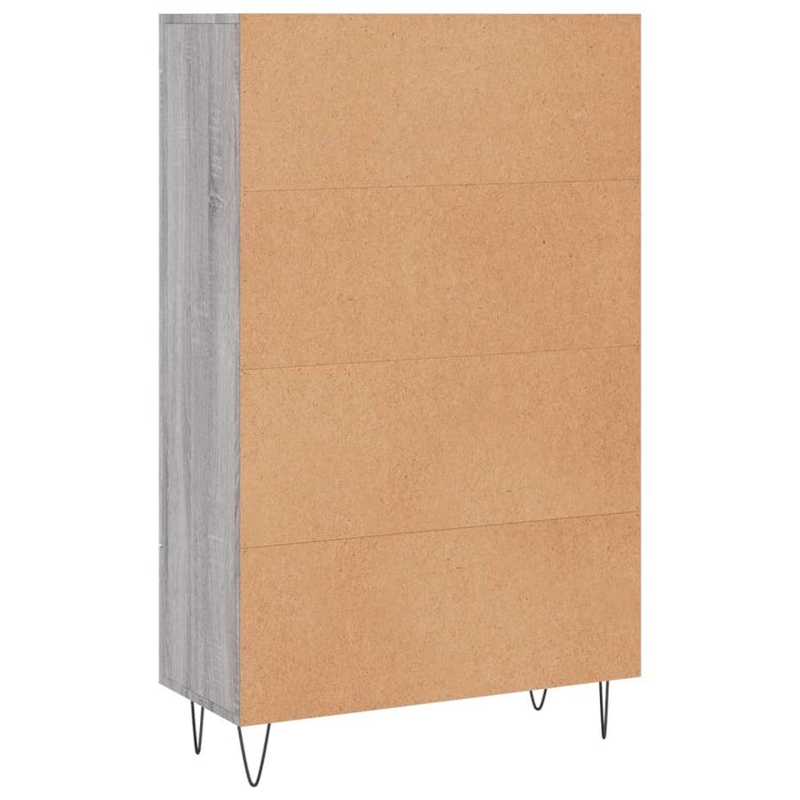 Hoge Kast 69,5X31X115 Cm Bewerkt Hout Grijs Sonoma Eikenkleurig