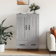 Tall cabinet 69.5x31x115 cm engineered wood grey Sonoma oak