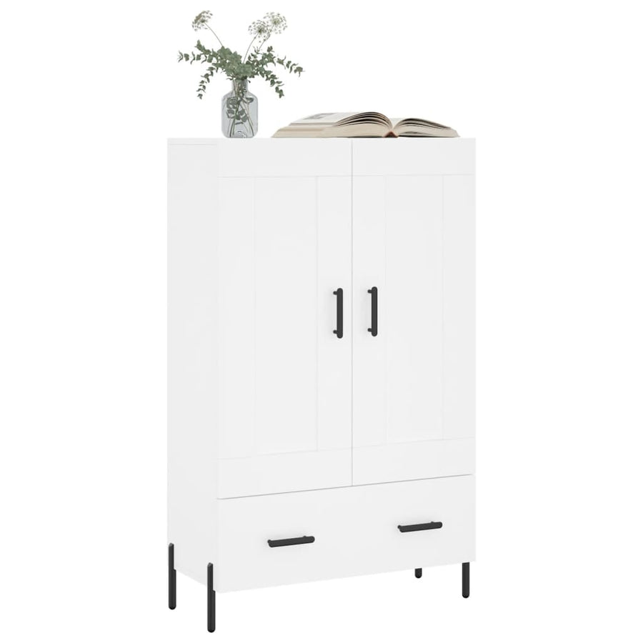 Hoge Kast 69,5X31X115 Cm Bewerkt Hout Wit