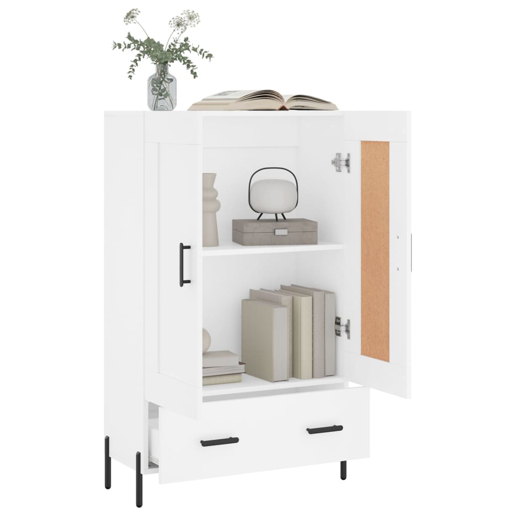 Hoge Kast 69,5X31X115 Cm Bewerkt Hout Wit