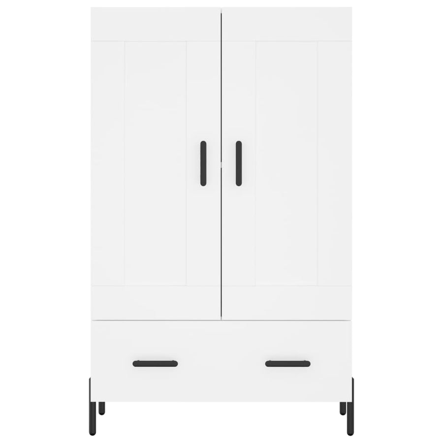 Hoge Kast 69,5X31X115 Cm Bewerkt Hout Wit