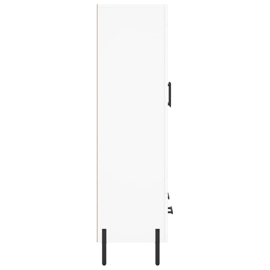 Hoge Kast 69,5X31X115 Cm Bewerkt Hout Wit