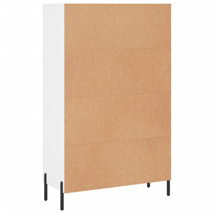 Hoge Kast 69,5X31X115 Cm Bewerkt Hout Wit