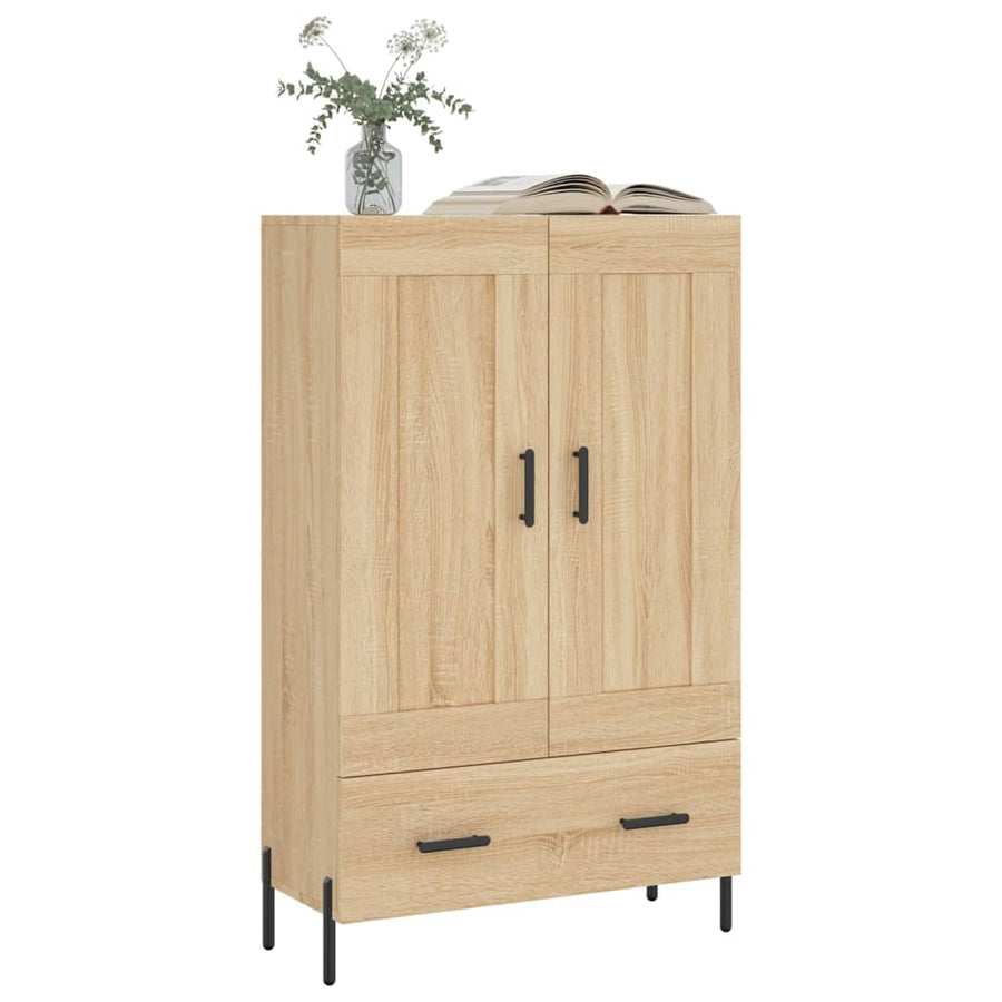 Hoge Kast 69,5X31X115 Cm Bewerkt Hout Sonoma Eikenkleurig