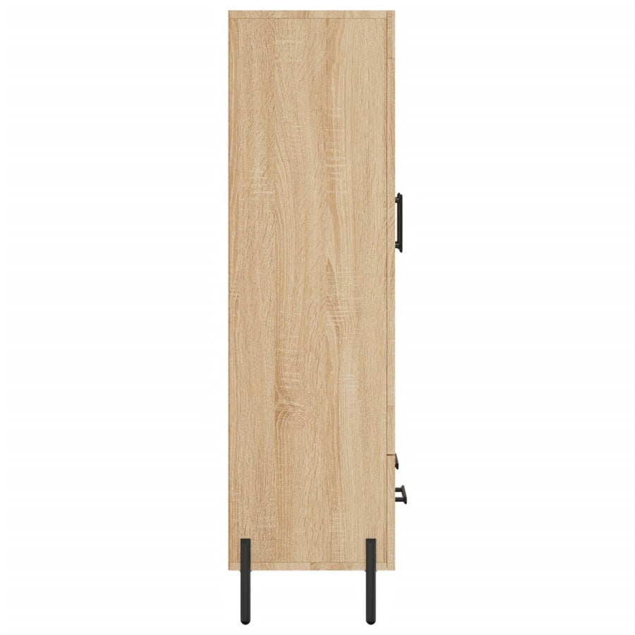 Hoge Kast 69,5X31X115 Cm Bewerkt Hout Sonoma Eikenkleurig