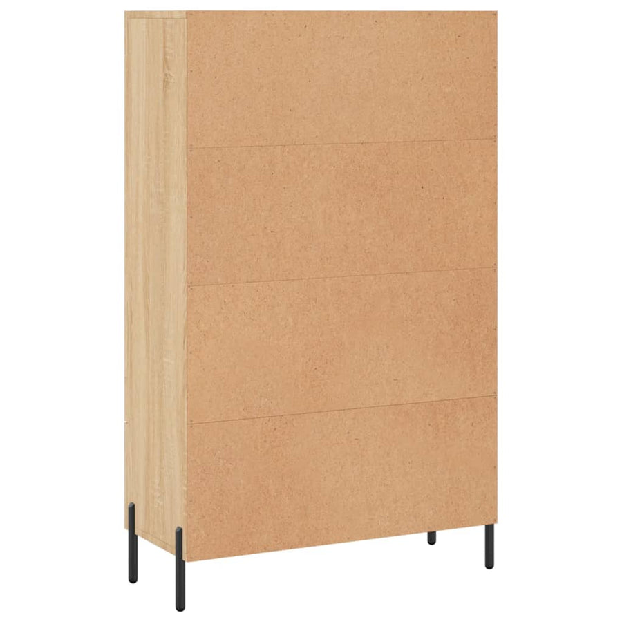 Hoge Kast 69,5X31X115 Cm Bewerkt Hout Sonoma Eikenkleurig
