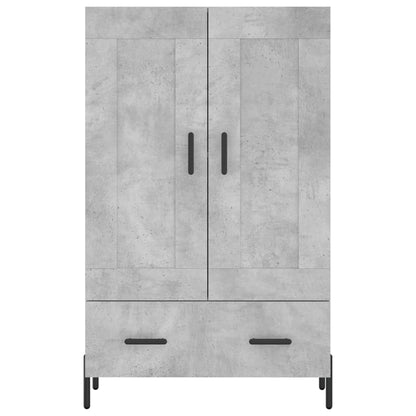 Hoge Kast 69,5X31X115 Cm Bewerkt Hout Betongrijs