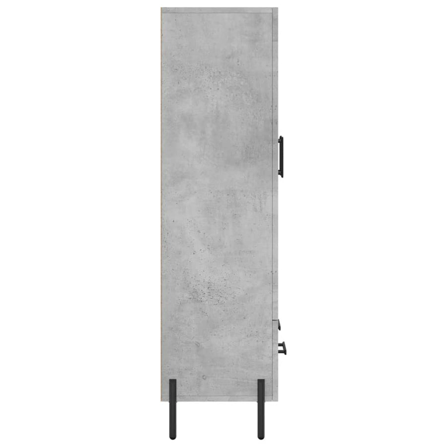 Hoge Kast 69,5X31X115 Cm Bewerkt Hout Betongrijs