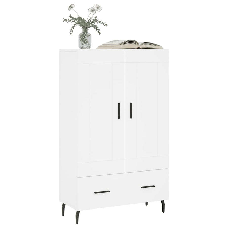 Hoge Kast 69,5X31X115 Cm Bewerkt Hout Wit