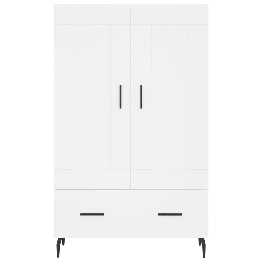 Hoge Kast 69,5X31X115 Cm Bewerkt Hout Wit