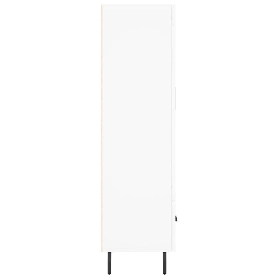 Hoge Kast 69,5X31X115 Cm Bewerkt Hout Wit