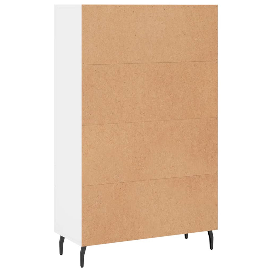 Hoge Kast 69,5X31X115 Cm Bewerkt Hout Wit