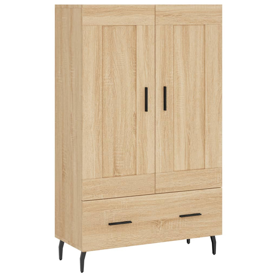 Hoge Kast 69,5X31X115 Cm Bewerkt Hout Kleurig Sonoma eiken
