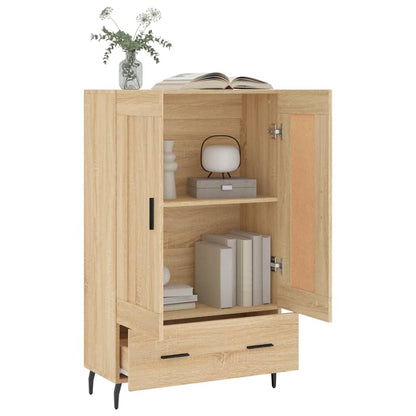 Hoge Kast 69,5X31X115 Cm Bewerkt Hout Kleurig Sonoma eiken