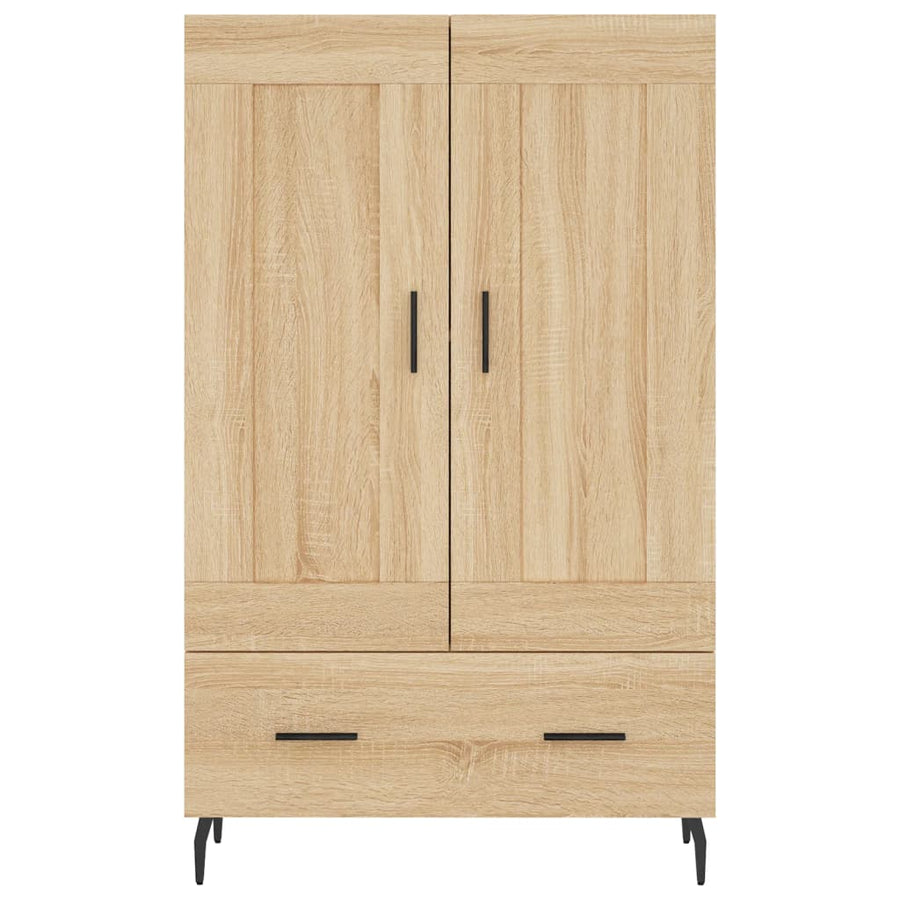 Hoge Kast 69,5X31X115 Cm Bewerkt Hout Kleurig Sonoma eiken