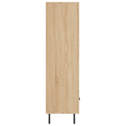 Hoge Kast 69,5X31X115 Cm Bewerkt Hout Kleurig Sonoma eiken