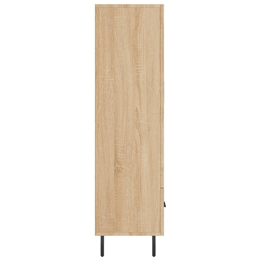 Hoge Kast 69,5X31X115 Cm Bewerkt Hout Kleurig Sonoma eiken