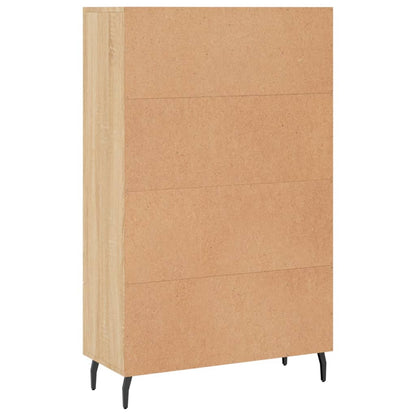 Hoge Kast 69,5X31X115 Cm Bewerkt Hout Kleurig Sonoma eiken