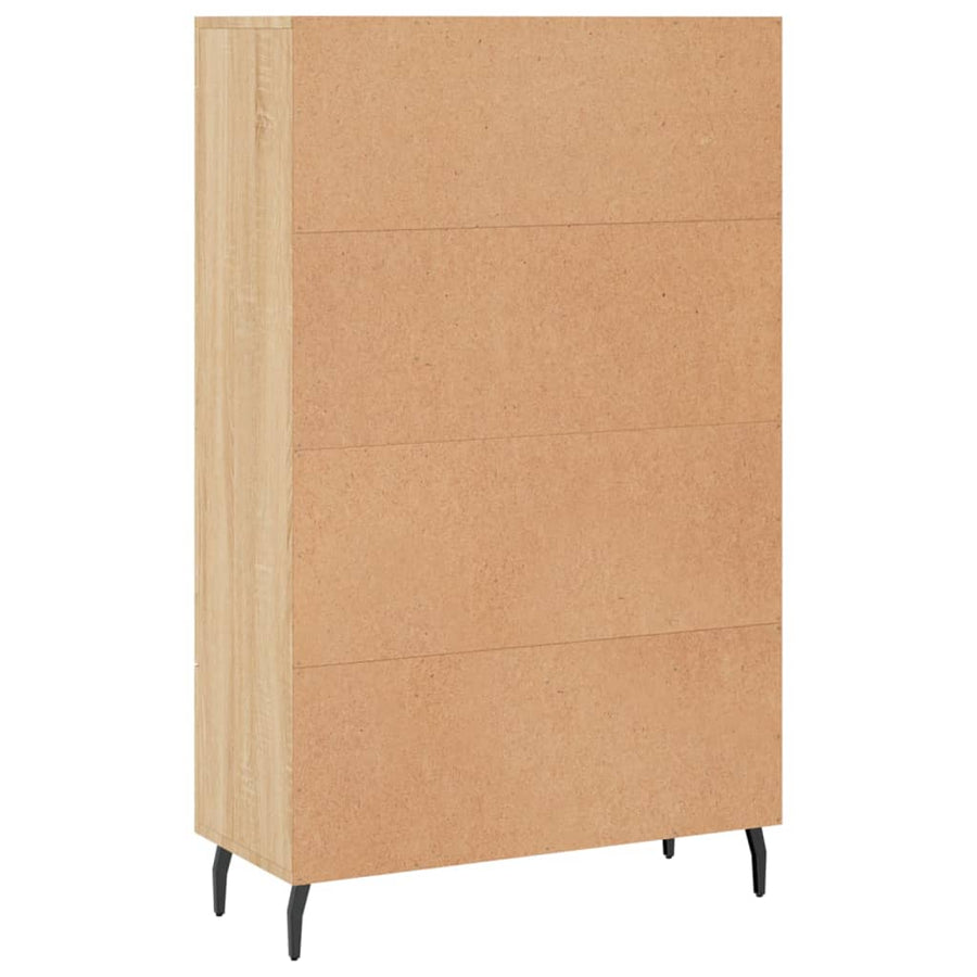 Hoge Kast 69,5X31X115 Cm Bewerkt Hout Kleurig Sonoma eiken