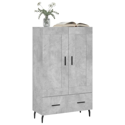 Hoge Kast 69,5X31X115 Cm Bewerkt Hout Betongrijs