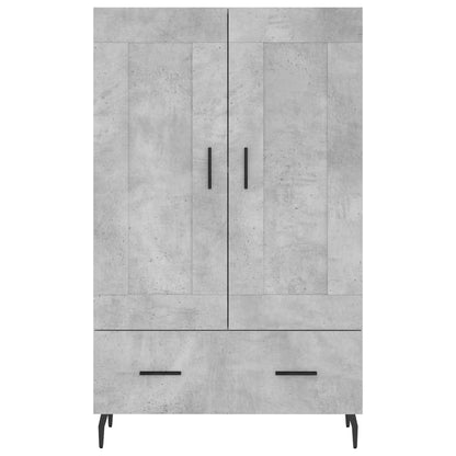 Hoge Kast 69,5X31X115 Cm Bewerkt Hout Betongrijs