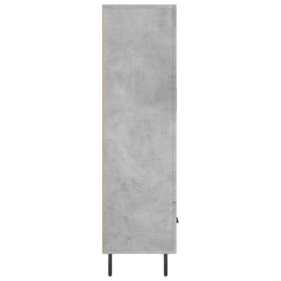 Hoge Kast 69,5X31X115 Cm Bewerkt Hout Betongrijs
