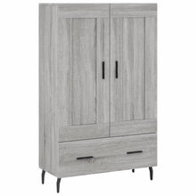 Hoge Kast 69,5X31X115 Cm Bewerkt Hout Eikenkleurig Grijs sonoma