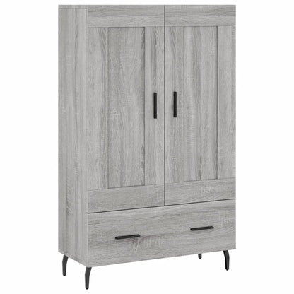 Hoge Kast 69,5X31X115 Cm Bewerkt Hout Eikenkleurig Grijs sonoma