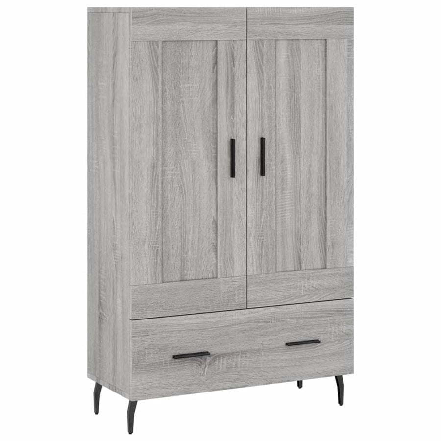 Hoge Kast 69,5X31X115 Cm Bewerkt Hout Eikenkleurig Grijs sonoma