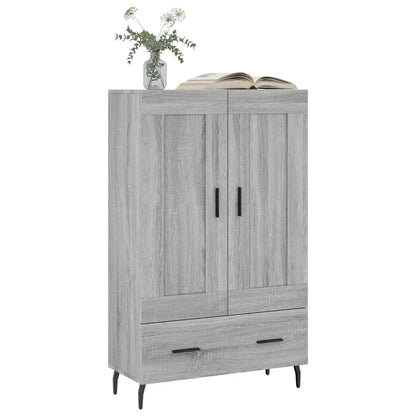 Hoge Kast 69,5X31X115 Cm Bewerkt Hout Eikenkleurig Grijs sonoma
