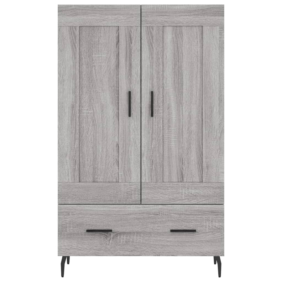 Hoge Kast 69,5X31X115 Cm Bewerkt Hout Eikenkleurig Grijs sonoma