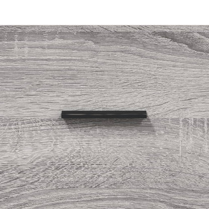 Hoge Kast 69,5X31X115 Cm Bewerkt Hout Eikenkleurig Grijs sonoma