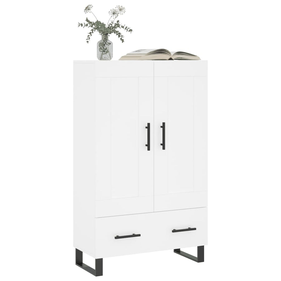 Hoge Kast 69,5X31X115 Cm Bewerkt Hout Wit