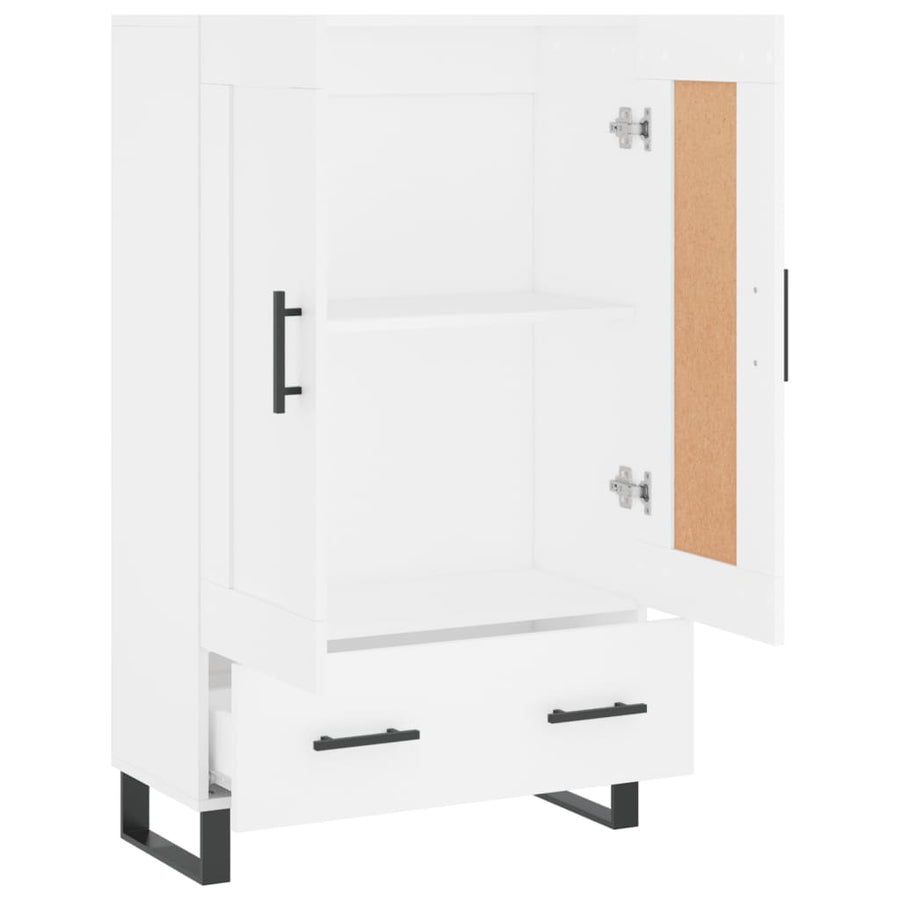 Hoge Kast 69,5X31X115 Cm Bewerkt Hout Wit