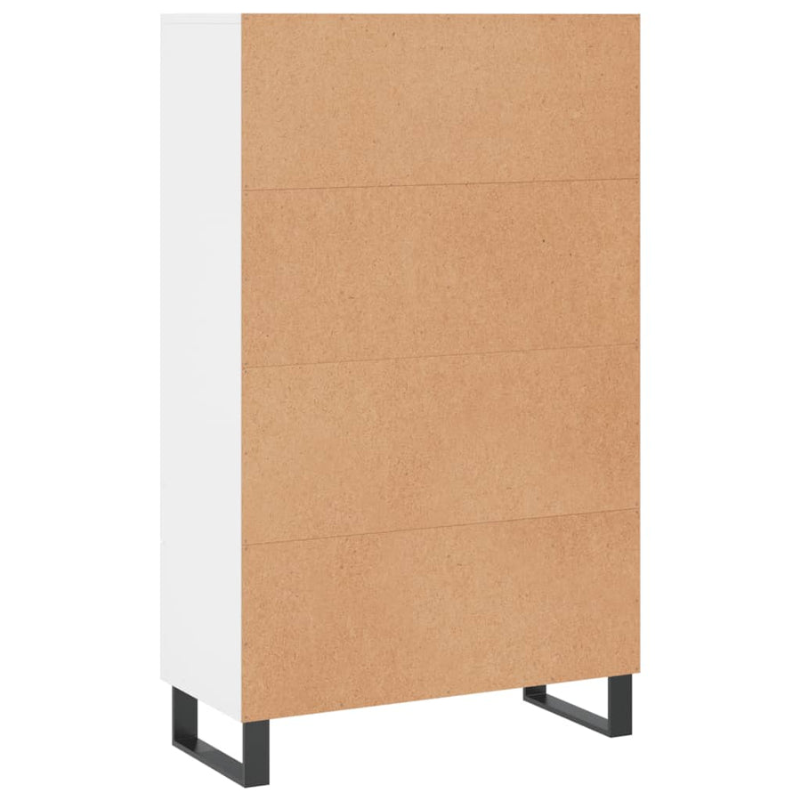 Hoge Kast 69,5X31X115 Cm Bewerkt Hout Wit