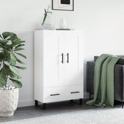 Tall cabinet 69.5x31x115 cm carved wood white