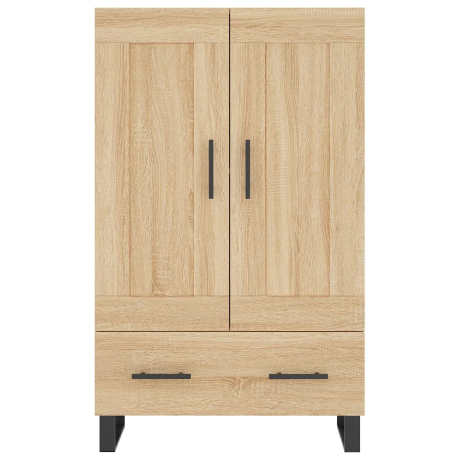 Hoge Kast 69,5X31X115 Cm Bewerkt Hout Sonoma Eikenkleurig