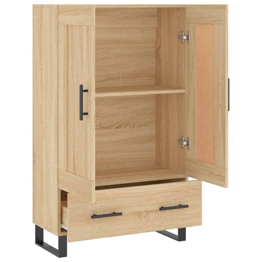 Hoge Kast 69,5X31X115 Cm Bewerkt Hout Sonoma Eikenkleurig