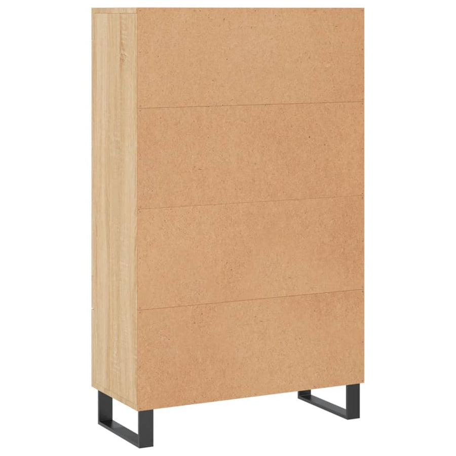 Hoge Kast 69,5X31X115 Cm Bewerkt Hout Sonoma Eikenkleurig