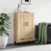 High cabinet 69.5x31x115 cm engineered wood Sonoma oak colour
