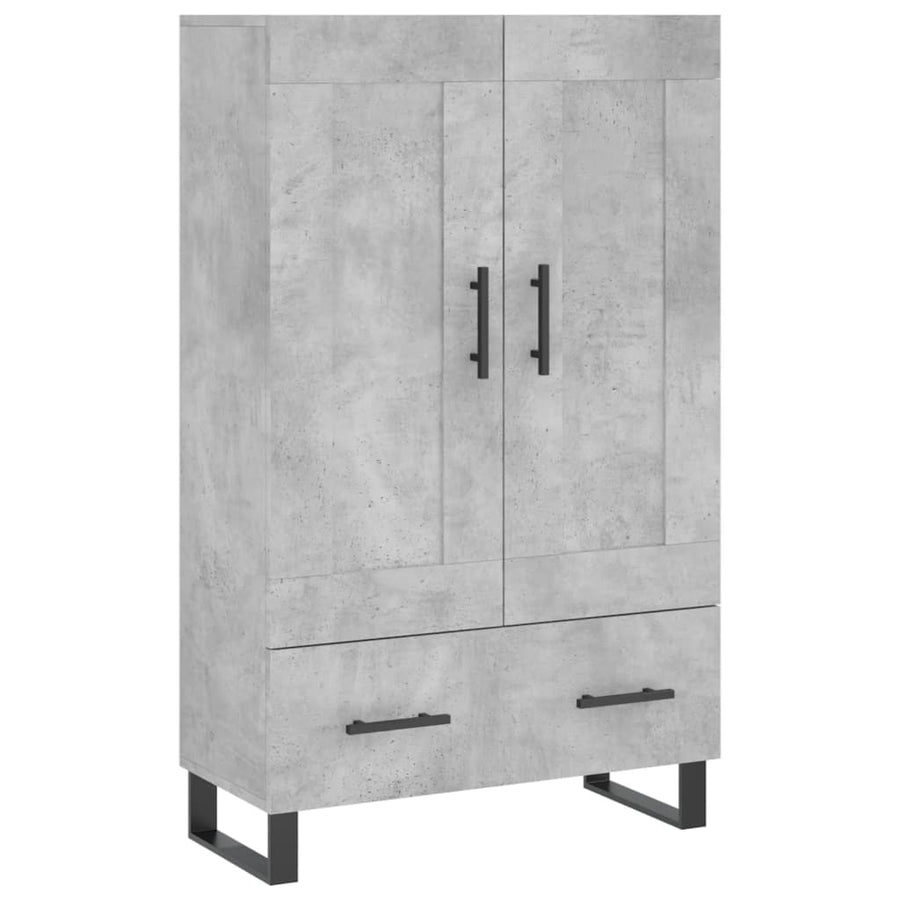 Hoge Kast 69,5X31X115 Cm Bewerkt Hout Betongrijs