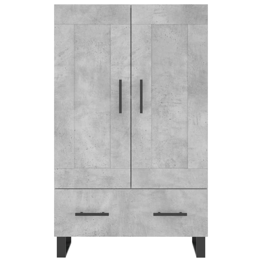 Hoge Kast 69,5X31X115 Cm Bewerkt Hout Betongrijs