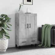 Tall cabinet 69.5x31x115 cm engineered wood concrete grey