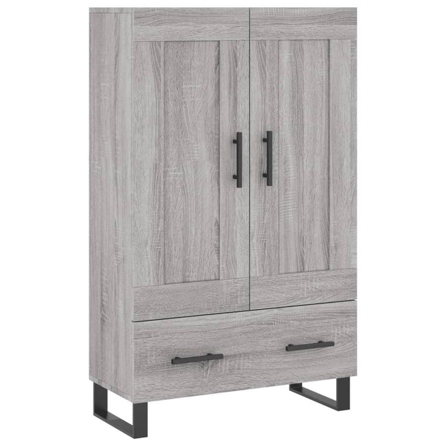 Hoge Kast 69,5X31X115 Cm Bewerkt Hout Eikenkleurig Grijs sonoma